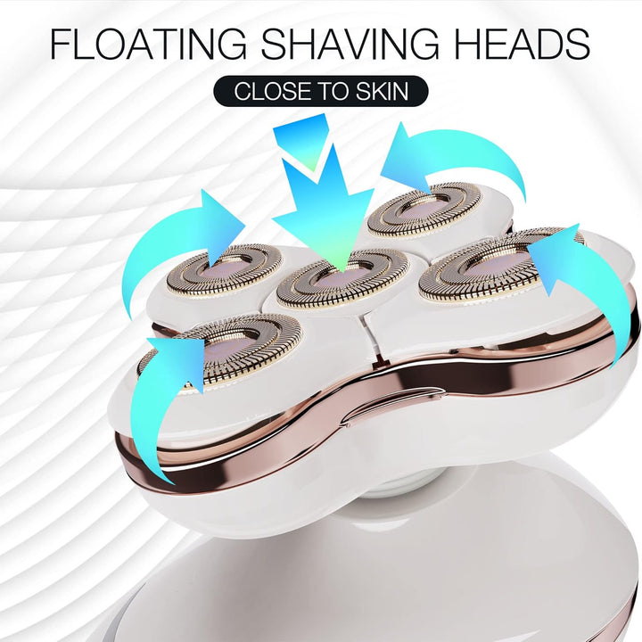 Electric Razors, Best Shaver, Rechargeable Trimmer with Detachable Head for Women'S Legs, Bikini, Face, Lips Hairs, Cordless Wet Dry Facial Hair Removal for Women