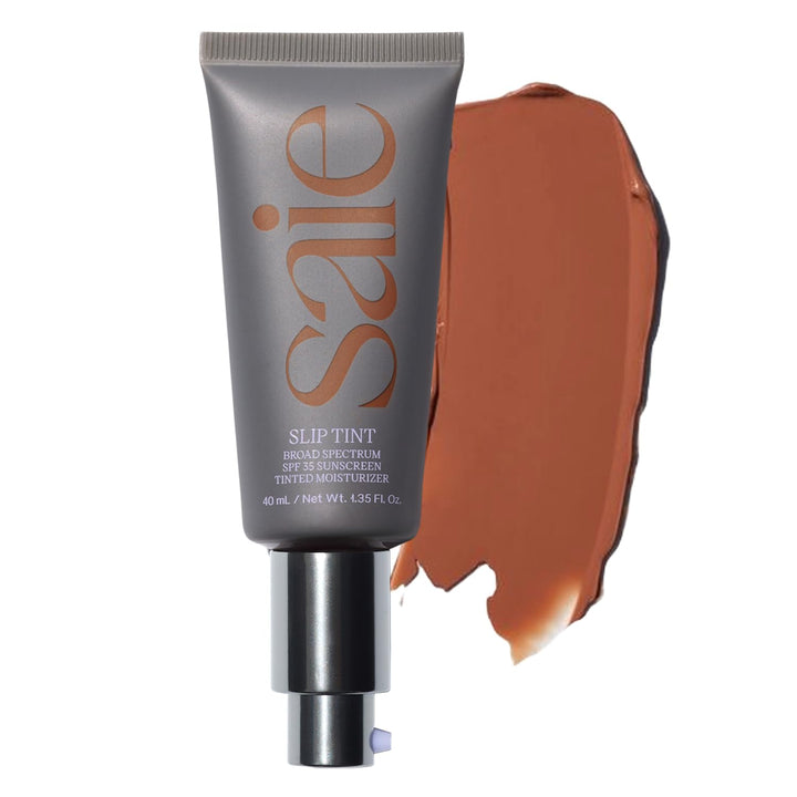 Slip Tint Tinted Moisturizer with SPF 35 - Light Coverage, Glowy Skin Tint & Mineral Sunscreen for Face with Hydrating Hyaluronic Acid - Summer Makeup Essential - Shade Three (1.35 Oz)