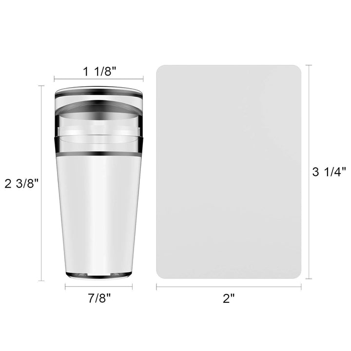 Nail Art Stamper, Clear Silicone Stamping Jelly with Scraper, Transparent Visible Body, No Misplacement for DIY Nail Decor, Home Manicure Starter Tool Salon, French Tip Stamp, 200-Time Using (Clear)