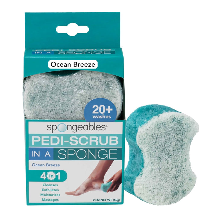 Spongables Pedi Scrub Foot Exfoliating 20+ Wash Sponge