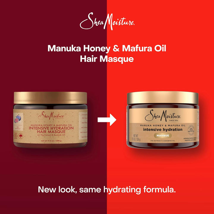 Intensive Hydration Hair Masque Manuka Honey & Mafura Oil for Dry, Damaged Hair Deep Conditioning Hair Treatment 11.5 Oz