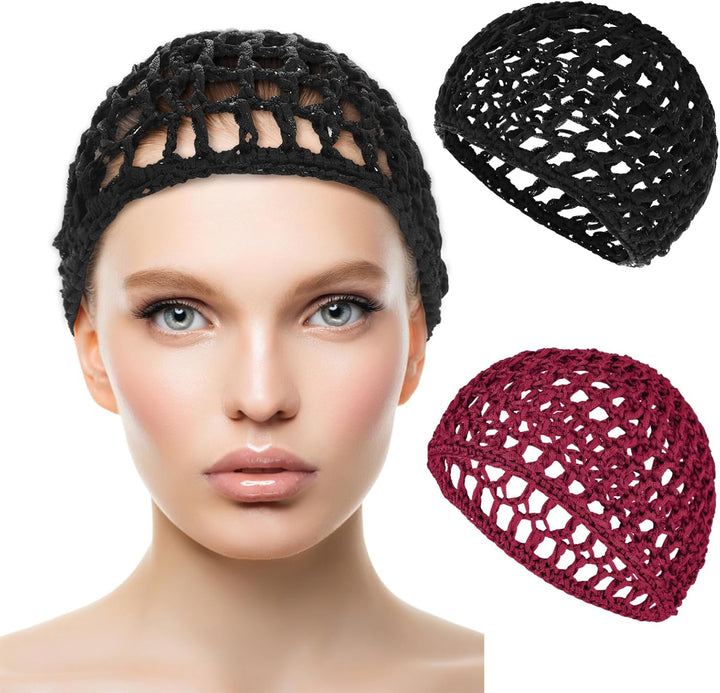 Wig Cap Thick Long Hair Caps Adjustable Net Mesh Braided Weaving Making Crochet Sew Weave Fishnet Grip Headband