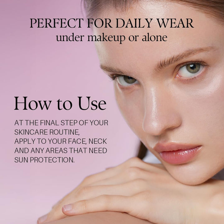 Waterfull Tone-Up Sunscreen Serum BROAD SPECTRUM SPF 50 + Korean Sunscreen for Face, All Skin Tones, Sweat Proof Formula (1.69 Fl.Oz.)