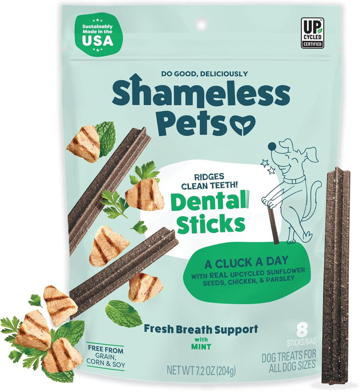 Dental Treats for Dogs, the Tooth Berry - Healthy Dental Sticks with Immune Support for Teeth Cleaning & Fresh Breath - Free from Grain, Corn & Soy