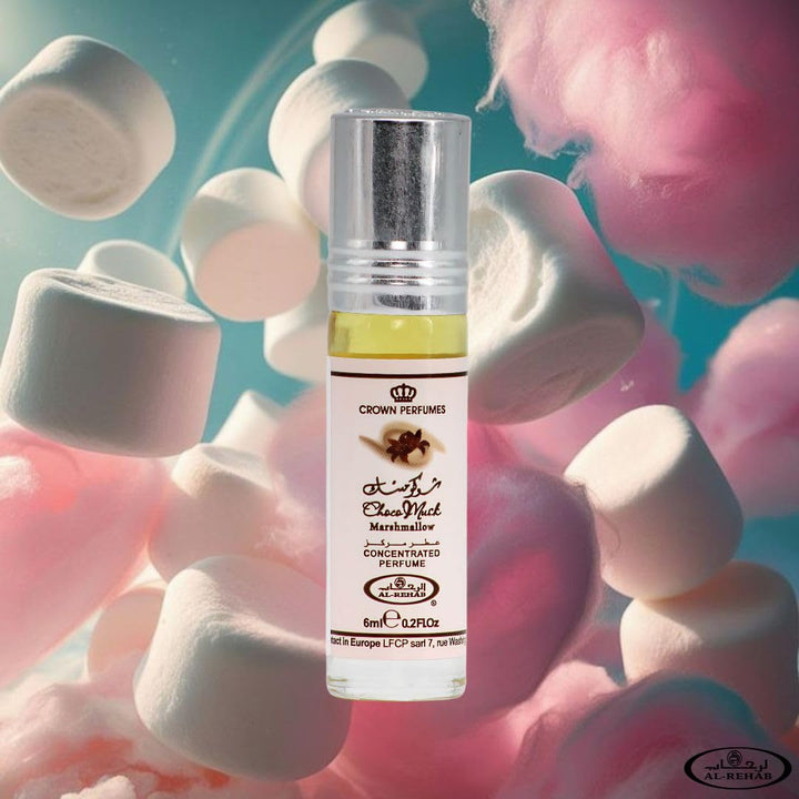 Choco Musk Marshmallow Perfume Oil Roll-On - 6Ml (0.2 Oz) | Gourmand Fragrance with Strawberry, Marshmallow & Cocoa | Sweet, Fluffy & Addictive | Arabian Dessert Scent for Women