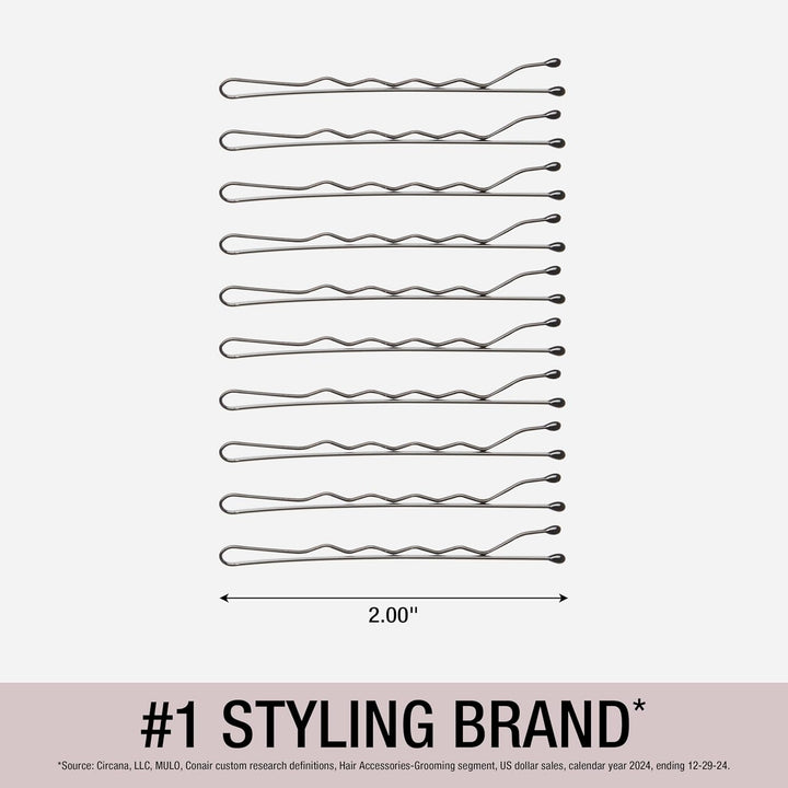 Pin & Match Bobby Pins - Hair Accessories for Women - Bobby Pins Black - Includes Storage Container - 75 Count