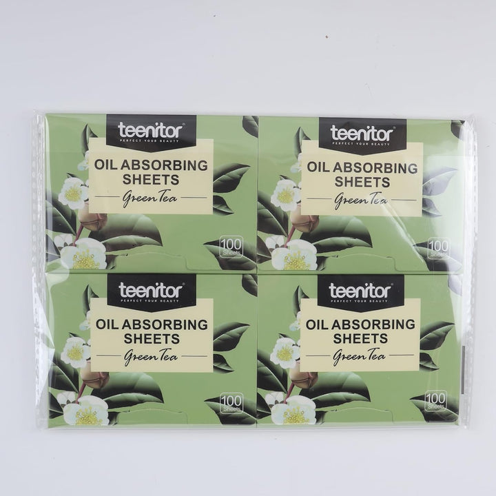 Oil Blotting Sheets for Face, 400 Sheets Green Tea Oil Absorbing Sheets Blotting Paper for Oily Skin, Oil Absorbent Pads Face Oil Wipes Oil Sheets for Women, Oil Control Film Large 10Cmx7Cm