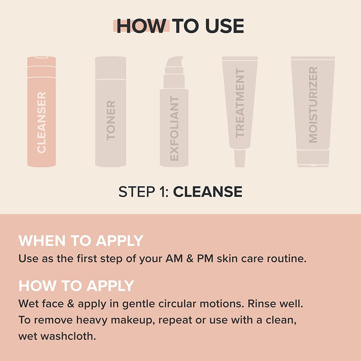 CLEAR Pore Normalizing Facial Cleanser, Acne Daily Face Wash, Salicylic Acid Face Cleanser for Clogged & Enlarged Pores, Redness & Blackheads, Fragrance Free