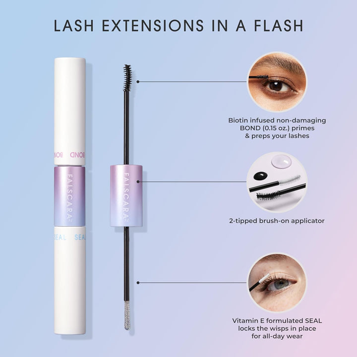 DIY Eyelash Extension Bond & Seal Infused with Biotin & Vitamin E – Strong Gentle Comfortable Lash Adhesive for All Day Wear for Use with  Lash Wisps, Remover, and Applicator