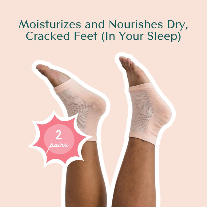 Moisturizing Heel-Repair Gel Socks – Overnight Spa Sleep Socks for Dry, Cracked Heels & Soft Feet