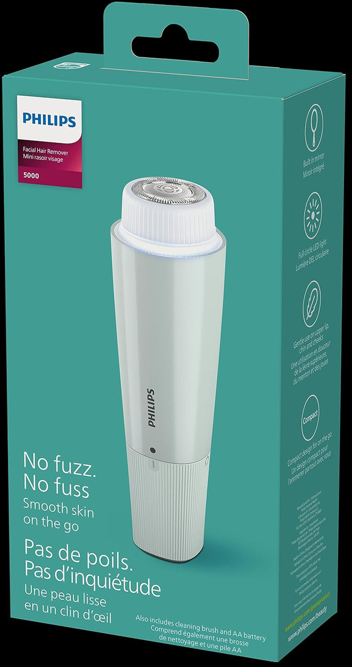 Beauty Series 5000 Electric Shaver and Personal Groomer for Women, Cordless & Compact, Hypoallergenic Head, Gentle & Quick Hair Removal Easy Touch Ups, Mint Green, BRR474/00