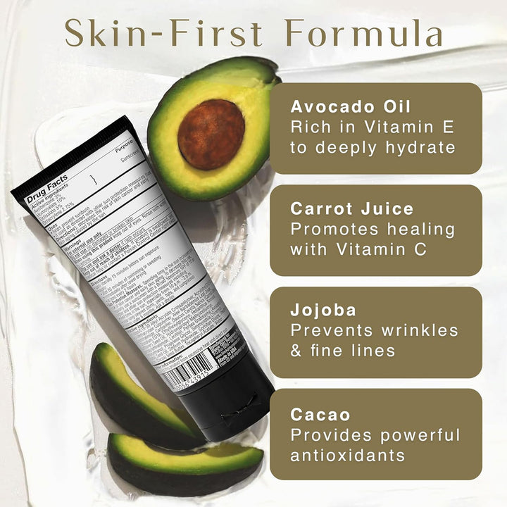 - Face & Body Moisturizing Sunscreen Lotion SPF 30, No White-Residue for Melanin Rich Skin (2 Fl. Oz.)