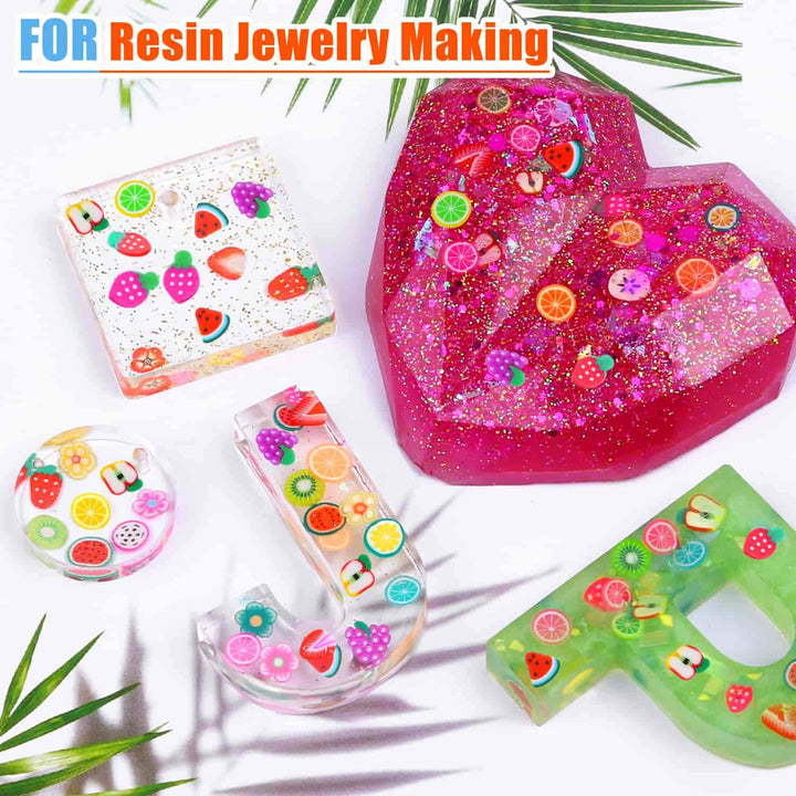 12000 Pcs 15 Styles Assorted Fimo Slices for DIY Slime, Nail Art, Lip Gloss & Cellphone Decorations