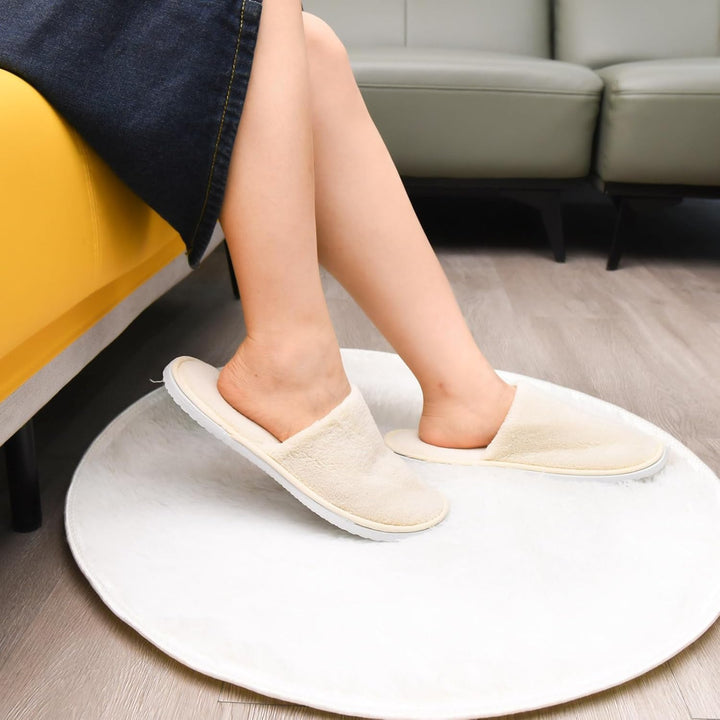 House Slippers - Washable Spa Slippers Non Slip Indoor Guest Slippers for Shoeless Home, Women & Men