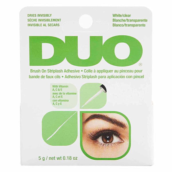 Brush-On Clear Lash Glue –Waterproof Strip Lash Adhesive with Vitamins A, C & E, Long Lasting Eyelash Glue, 0.18 Oz, 1 Pack