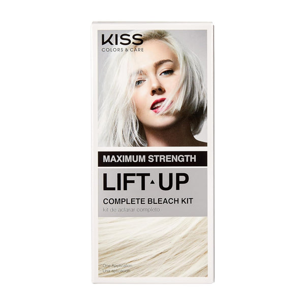Lift up Complete Hair Bleach & Icy Silver Toner Kit, Gentle Conditioning Formula That Reduces Brassiness, Complete 6-Pc DIY Bleach Kit, ICE
