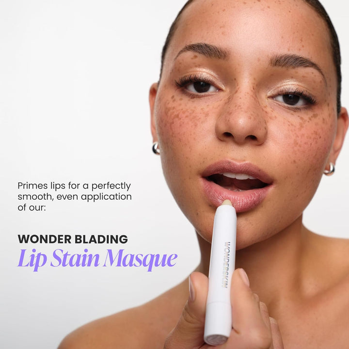 3-In-1 Lip Scrub Exfoliator & Moisturizer, Lip Exfoliator Scrub, Hydrating Balm for Soft, Nourished, Flake-Free Lips with One-Step Prep, 0.10Oz