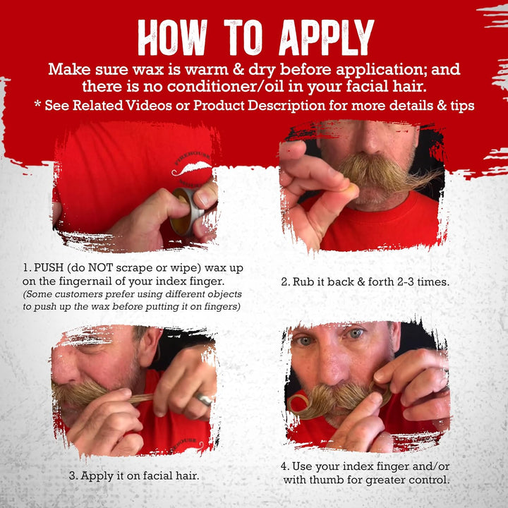 - Made in USA - for Beard & Mustache Shaping - All-Weather, Naturally Scented and Colored Beard Wax (WACKY TACKY, 1 Ounce Tin) - Handmade in Small Batches by John the Fireman