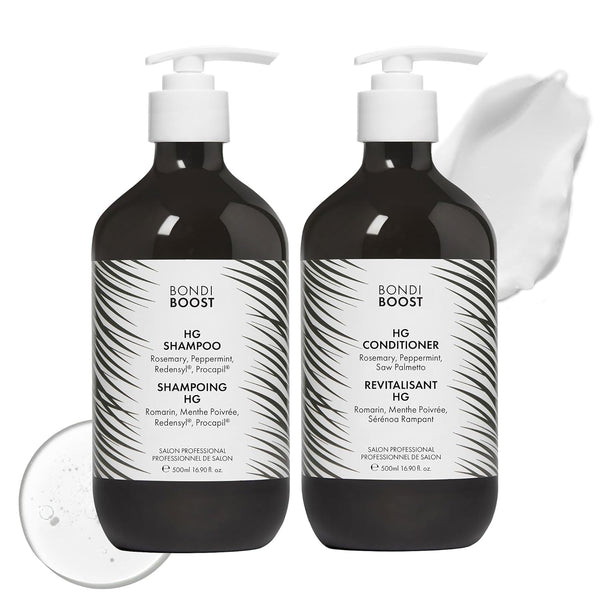 HG Anti-Thinning Shampoo Conditioner Set [16.90 Fl Oz Each], Clinically Tested to Promote Fuller + Thicker-Looking Hair for Women & Men, Procapil, Redensyl & Rosemary Formula, Sulfate-Free