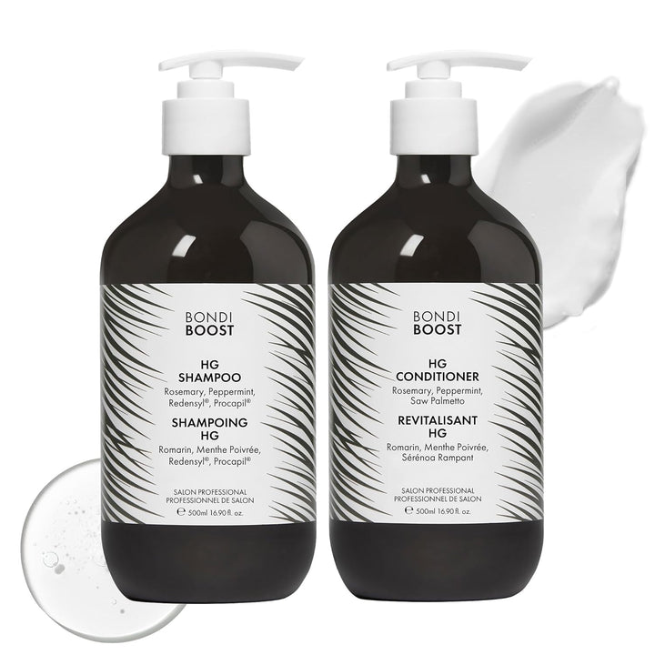HG Anti-Thinning Shampoo Conditioner Set [16.90 Fl Oz Each], Clinically Tested to Promote Fuller + Thicker-Looking Hair for Women & Men, Procapil, Redensyl & Rosemary Formula, Sulfate-Free
